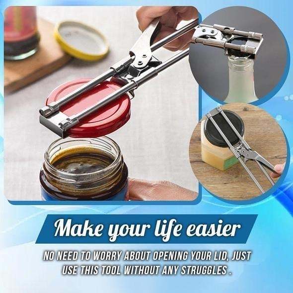 Adjustable Multifunctional Stainless Steel Jar Opener