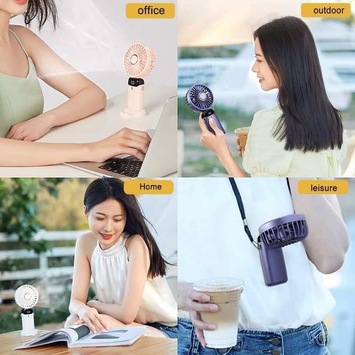Foldable and Hangable Portable Rechargeable Mini Handheld Fan