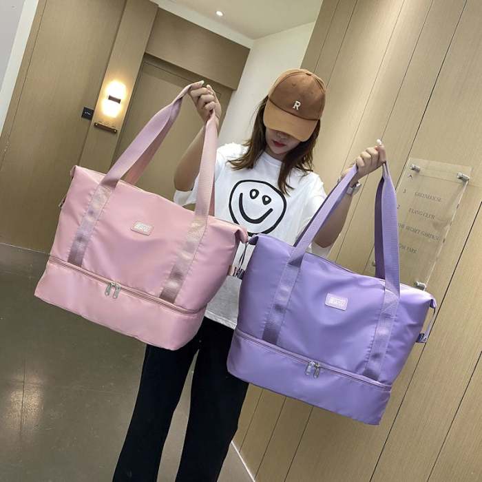 -High-capacity Double-layer Wet Separation Travelling Bag