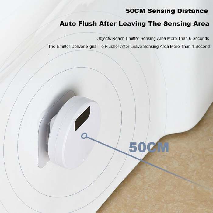 Toilet automatic flush sensor