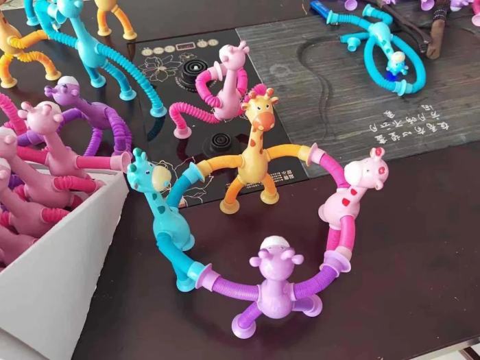Toys Hot Sale - Suction Cup Pop Tube Giraffe Toys