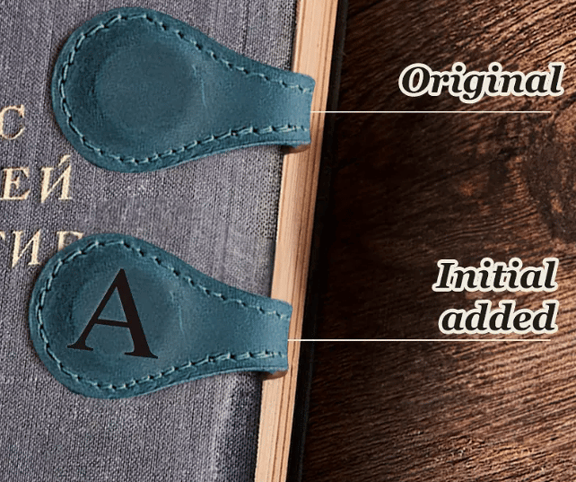 TimelessMark–Personalized Magnetic Leather Bookmark