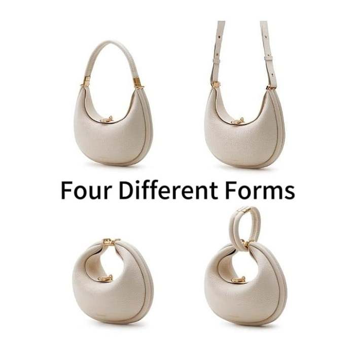 New PU Leather 4 In 1 Crescent Bag