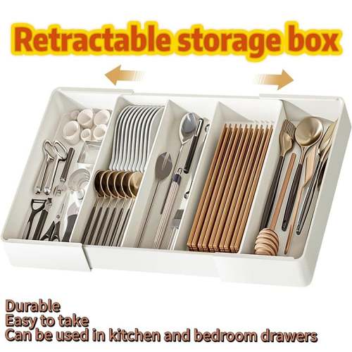 Multi-purpose retractable storage box