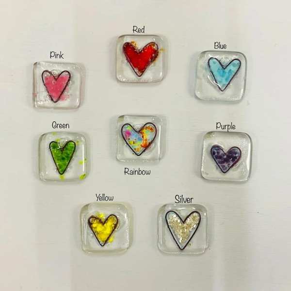 Fused resin Heart Pocket Token