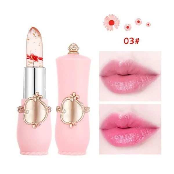 Crystal Jelly Flower Color Changing  Lipstick-BEST GIFT