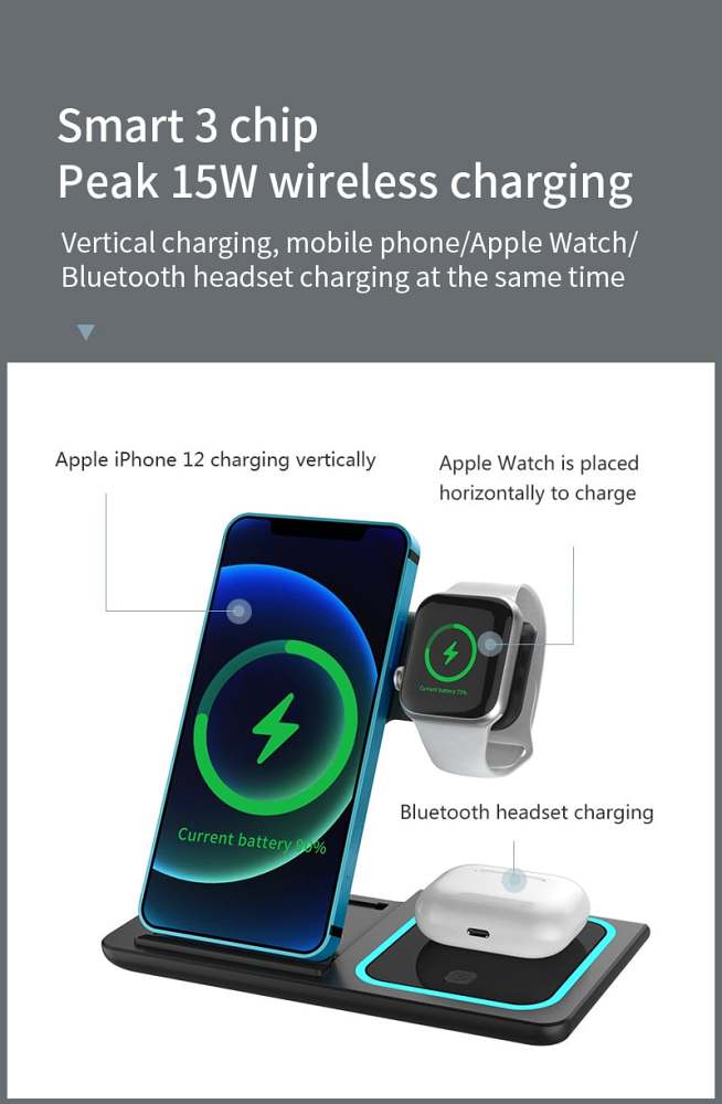 3 In 1 Folding Wireless Charger