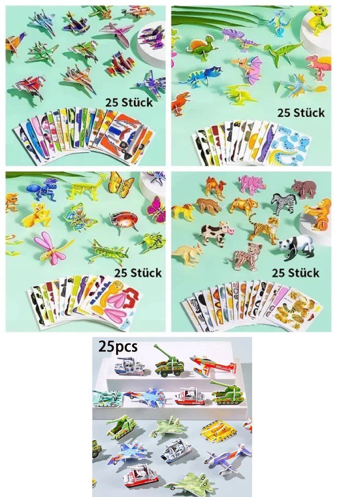 Educational 3D Cartoon Puzzle