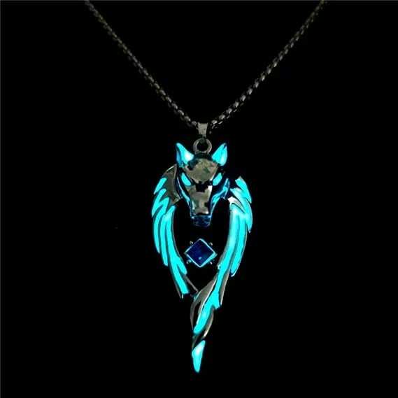Glowing wolf necklace--SAVE A WOLF