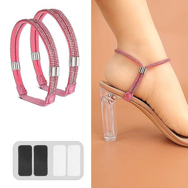 BUY MORE SAVE MORE—Elastic High Heels Shoe Straps Rhinestone Detachable Shoe Lace
