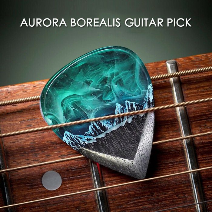 Northern Lights Guitar Pick - Best musician gift