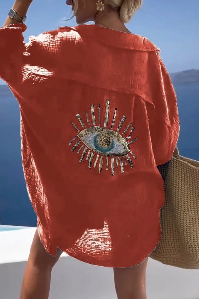 2024 New Casual Sequin Beaded Shirt