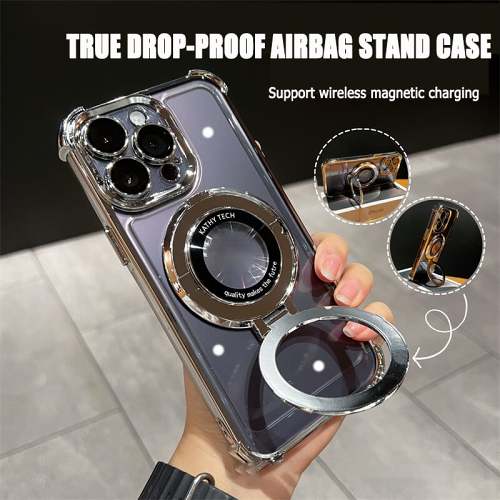 Electroplating transparent four corners drop-proof cell phone case