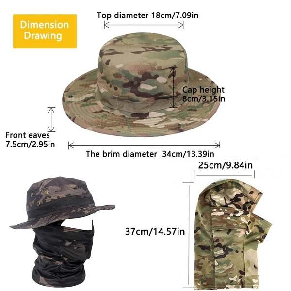 Summer Hot Sale - Outdoor Wide Brim Sun Hat with Removable Flap