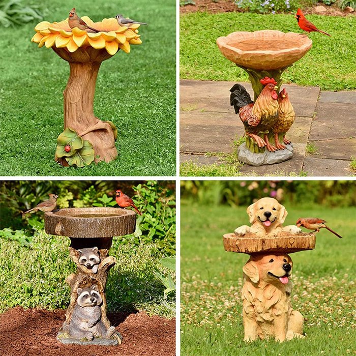 Resin Sculpture Bird Feeders