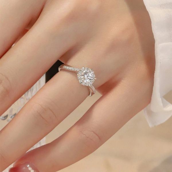 Moissanite from the Stars Ring-Mother & Daughter