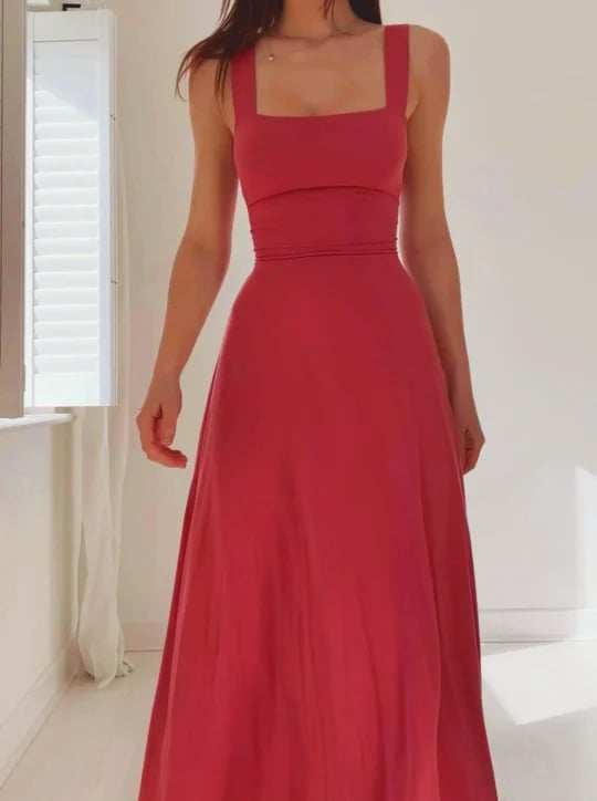 Audrey Reversible Midi Dress in Organic Bamboo with Pockets