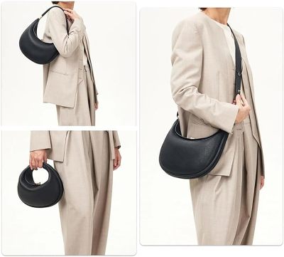 New PU Leather 4 In 1 Crescent Bag