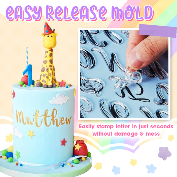 Fondant Cake Letter Stamps Kit