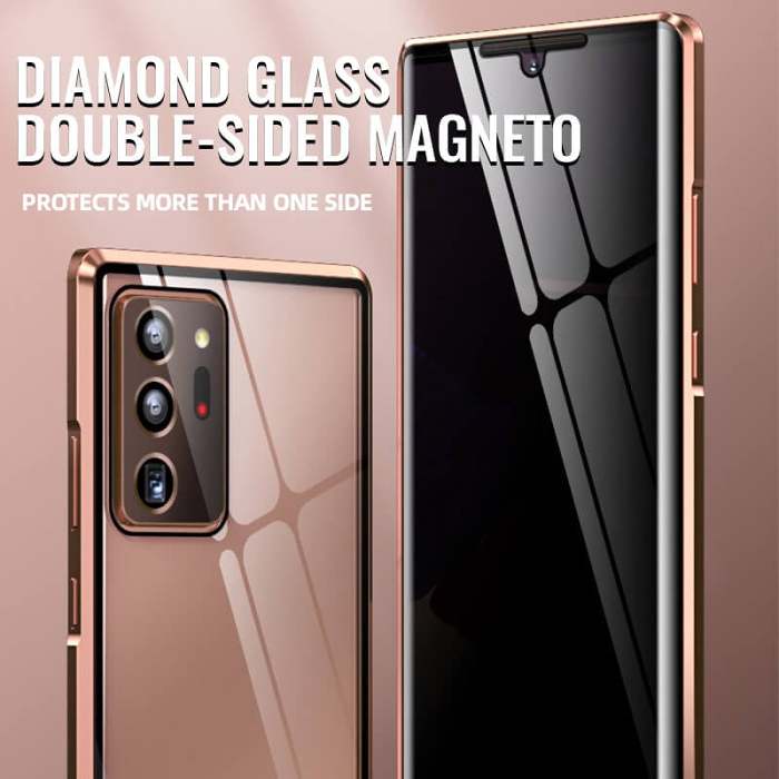 Magnetic Tempered Glass Double-sided Phone Case For Samsung