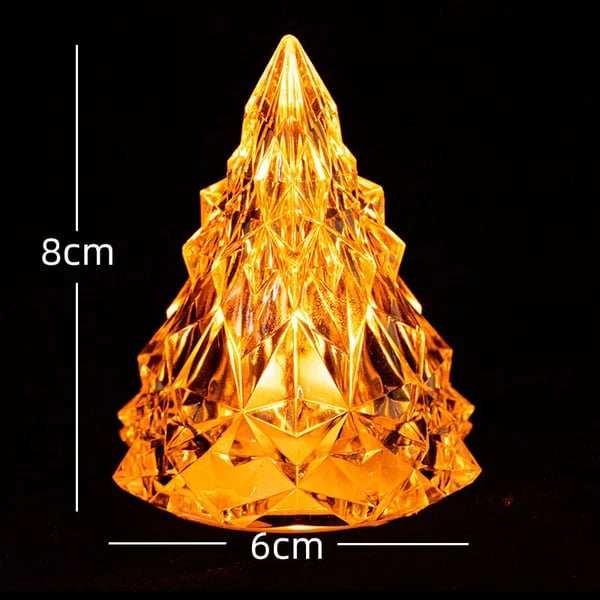 Night Light Crystal Mini Tree Light Flameless LED