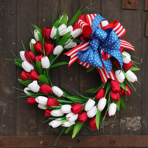Outdoor Artificial Tulips Flowers