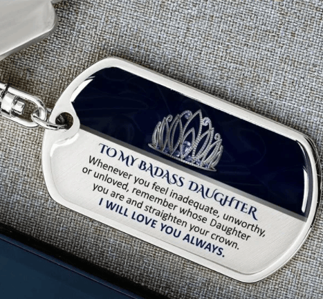 Keepsake for  Granddaughter Keychain