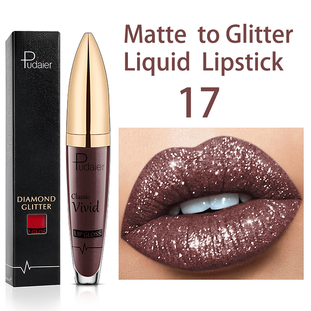 Diamond Lip Gloss Matte To Glitter Liquid Lipstick Waterproof