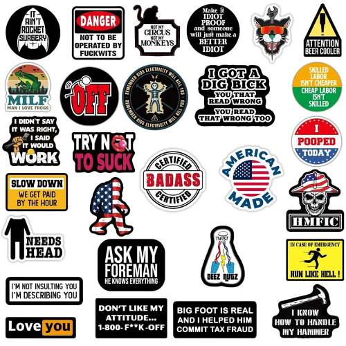 150pcs Hard Hat Stickers Pack(DIRTY) - Perfect for Helmets, Toolboxes..