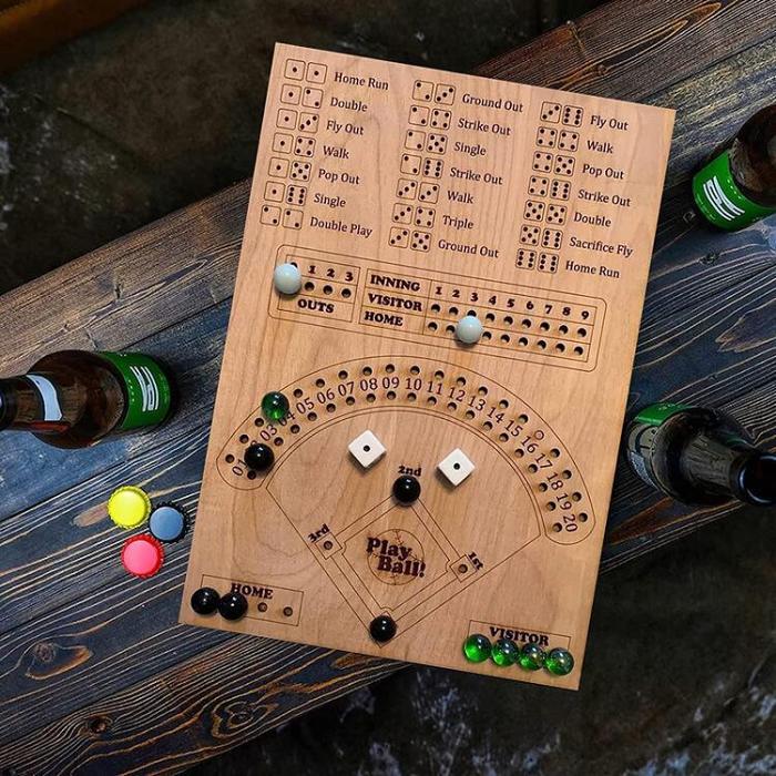 Handmade - Baseball Dice Board Game
