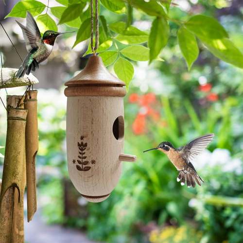 Wooden Hummingbird House-Gift for Nature Lovers