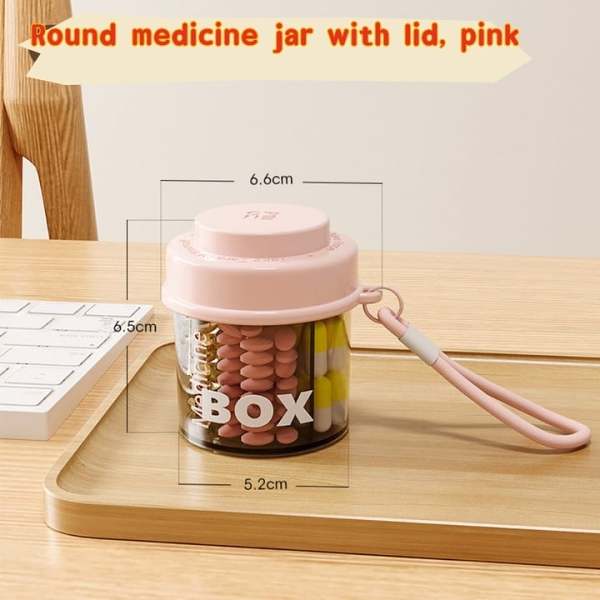 Portable Medicine Jar With Lid