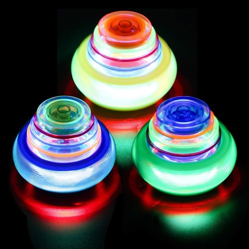 Music Flashing Spinners Toy With Launcher