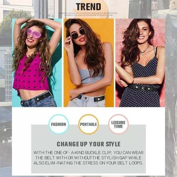 - Buckle-free Invisible Elastic Waist Belts