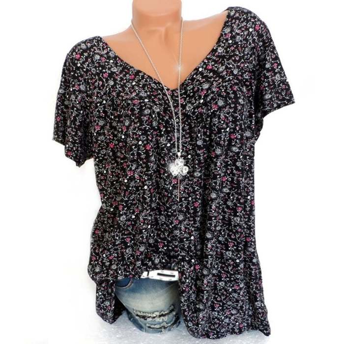 Spring  fashion print short sleeve