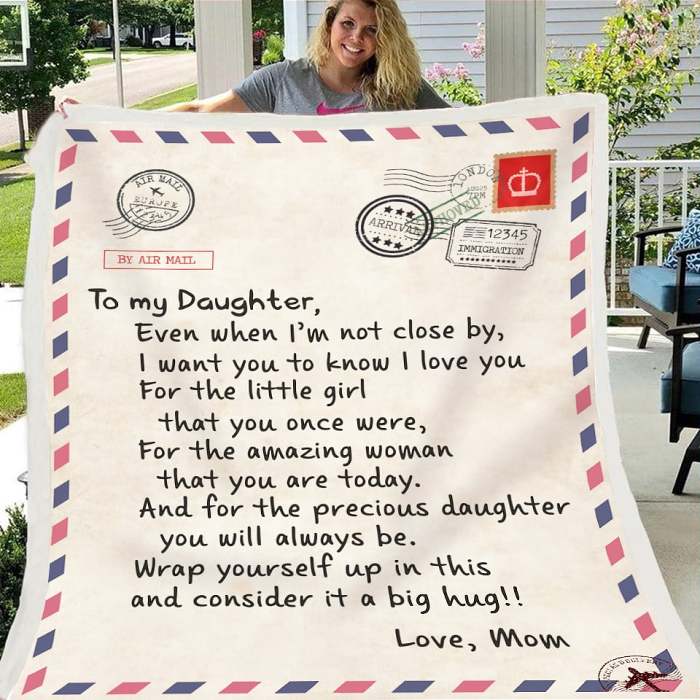 Letter Blanket Gift- Sweet Words To My Daughter