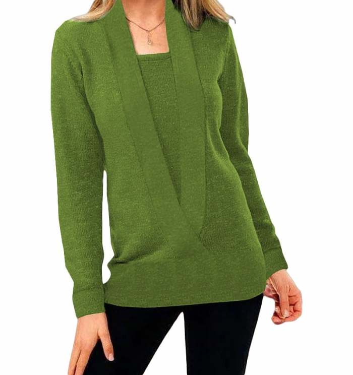 Women's Solid Color Pullover Cropped Knitted Jumpers