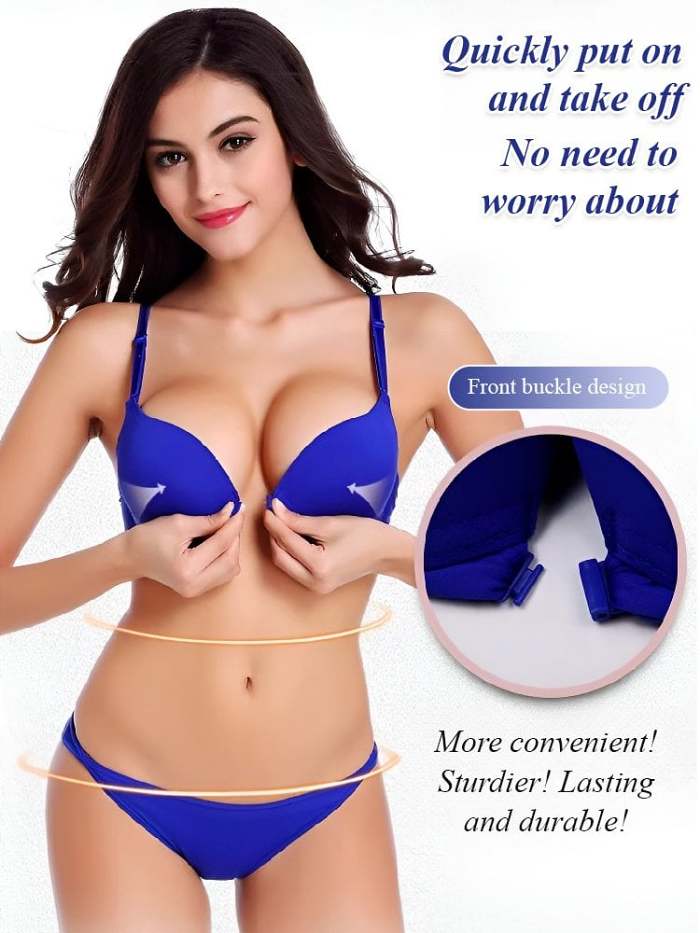 Front Button Gathering Sexy Bra