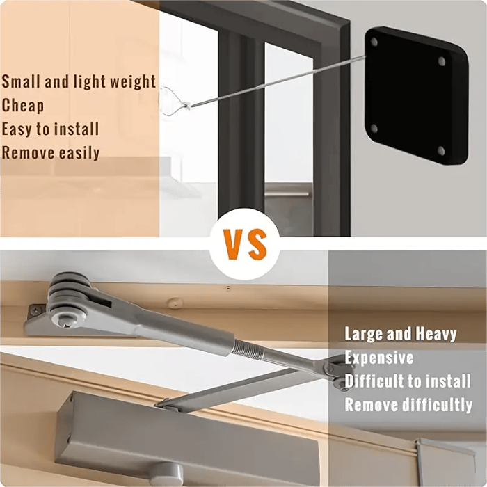 Hot SaleBuy 3 Get 2 Free Upgraded Version Punch-Free Automatic Door Closer