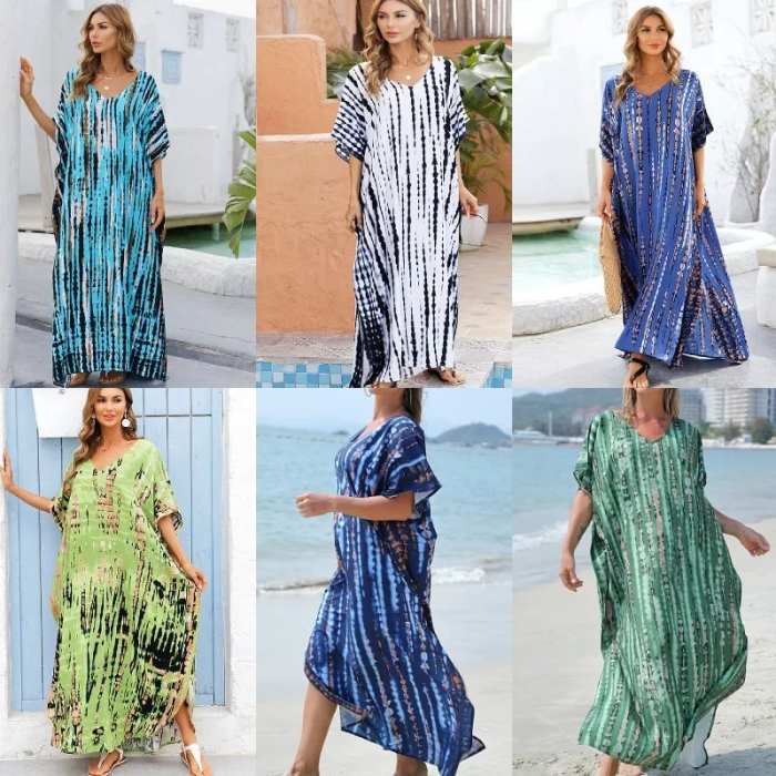 Loose,Casual caftan,Beach dress