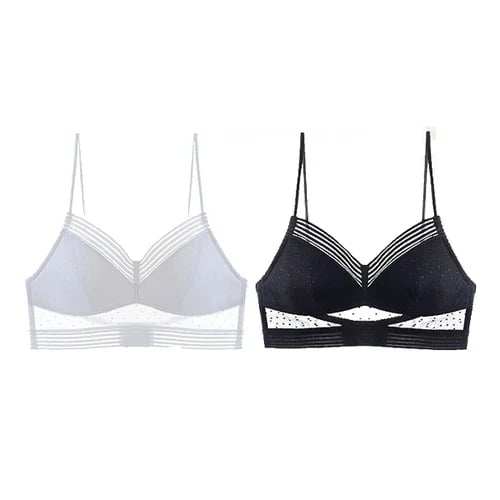 Low Back Wireless Lifting Lace Bra