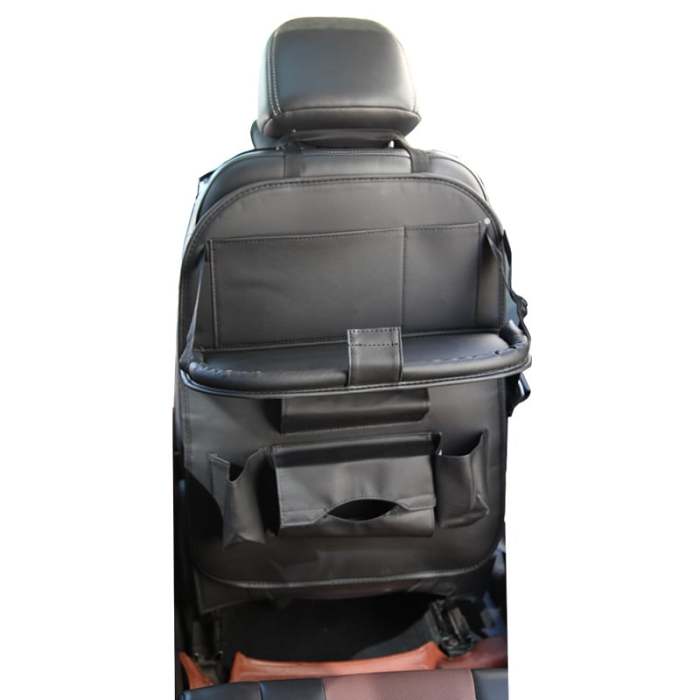 2024 Car Rear Seat Leather Storage Bag