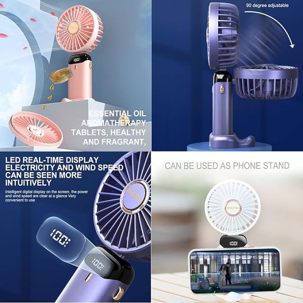 New Upgrade LED Mini Handheld Fan