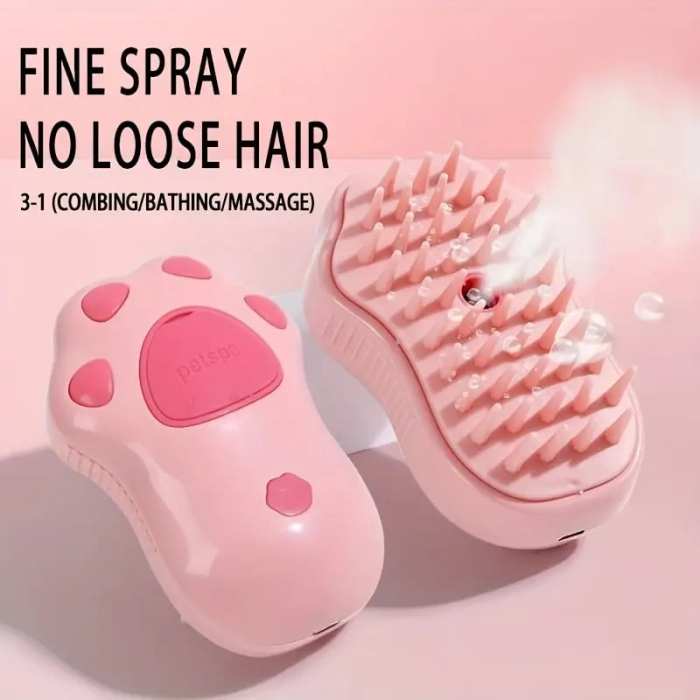 Hot Selling Now3-in-1 Self-cleaning Massage Comb Cat Steam Brush