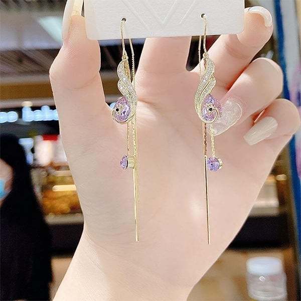 Beautiful peacock earrings