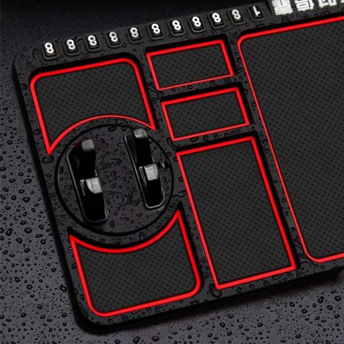 Anti-slip mat with mobile phone holder