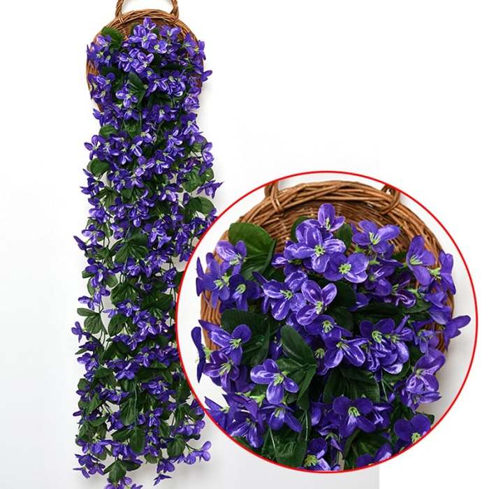 Vivid Artificial Hanging Orchid Bunch