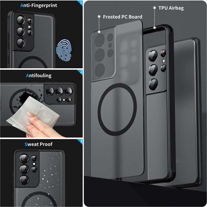 Translucent Magnetic Shockproof Case For Samsung