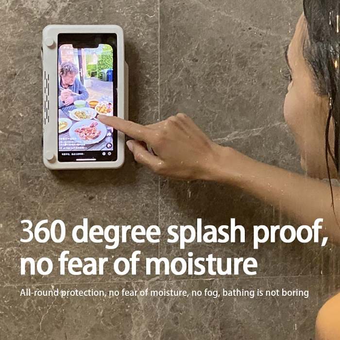 40% OFF Summer Hot Sale Shower Phone Holder Anti-Fog Touch Screen