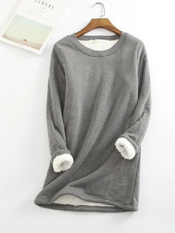 Get ready for the cold seasonWomen‘s NEW Casual Cotton Round Neck Solid Sweatshirt (S-5XL)♀